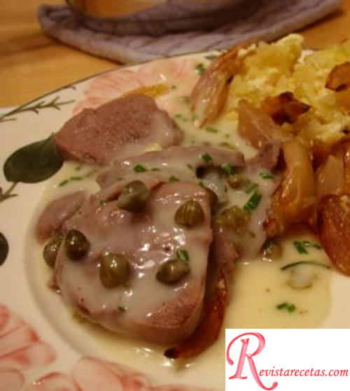 Lengua alcaparrada, Receta de Cocina - Carnes y guisos 